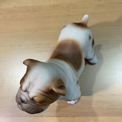 犬（ブルドッグ）の陶器置物の画像