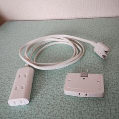 ELPA 扉付タップラン 延長コード 2m 3個口 ホワイト W...
