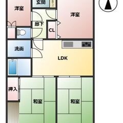🉐敷金礼金0円 ４LD区分マンション 家賃 5.6万円 