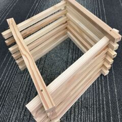 木製オープンフレーム収納ボックス　檜　ひのきの画像