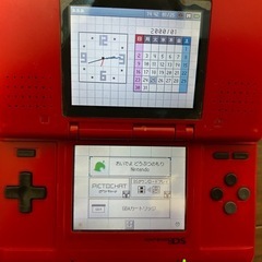 ソフト3つ付き　初代NINTENDO　ＤＳ　レッド　赤　動作確認済み　傷や汚れあり　ニンテンドーディエス　任天堂　レトロ　ゲーム機の画像