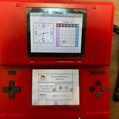 ソフト3つ付き　初代NINTENDO　ＤＳ　レッド　赤　動作確認済み　傷や汚れあり　ニンテンドーディエス　任天堂　レトロ　ゲーム機の画像