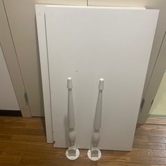 イケアデスク天板と脚部品