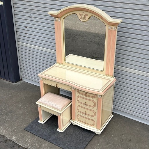 イタリア家具 ドレッサー 鏡台 ロココ 洋風 西洋家具 インテリア　アンティーク