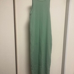 GU リブロングワンピース グリーン Sサイズ　タグ付き