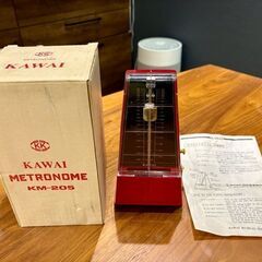 昭和レトロ KAWAI 河合楽器 メトロノーム KM-205 ヴィンテージ 箱、取説付きの画像