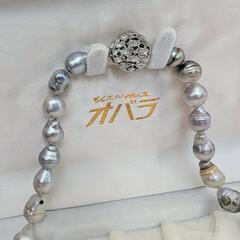 アコヤ真珠 バロックパール ホワイト グレーレディース ネックレスの画像