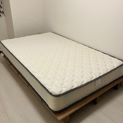LOWYAベッドフレームセミダブル　マットレス付
