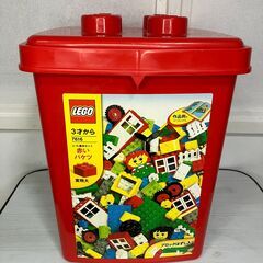 【中古玩具】ブロック　レゴ　赤いバケツ　７６１６
