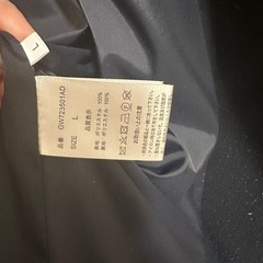 GLOBAL WORK フード付きコート ネイビーの画像