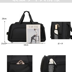 新品未使用！ボストンバッグ 40L 4WAY リュック大容量 防水 旅行　ジムバッグ　ゴルフの画像