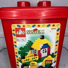 【中古玩具】ブロック　レゴ　赤いバケツ　４２４４