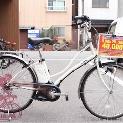 中古車　電動アシスト自転車　パナソニック　ホワイト