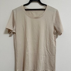 ユニクロAIRism ベージュ Tシャツ XL