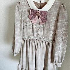 [美品]evelyn VフリルタックOP エブリンチェックワンピ...