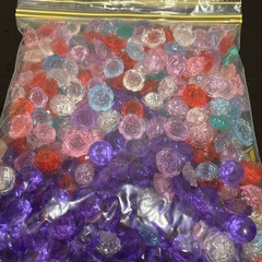 クラッシュアイス薔薇ミックスカラーとブリリアントカットパープル1キロ