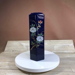 花瓶 新品 骨董品 宮内庁御用達 深川製 有田焼 菊の花 金彩 絵付け
