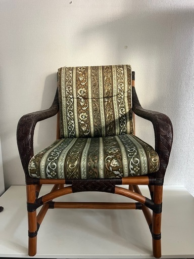 Kazama カザマ ラタン アームチェア クッション付き ラタン 籐製 椅子