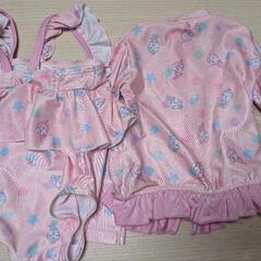ドキンちゃんコキンちゃん  水着 ラッシュガード 80cmセットの画像