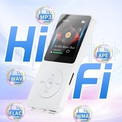 MP3プレーヤー Bluetooth5.1 有線 無線 音楽プレイヤー 32GB付属 128GBまで拡張可能 6種イコライザー設定 Sdove HIFI音質 スピーカー付き 音量調節可 小型 軽量 ダイレクト録音の画像