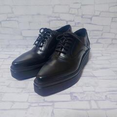 【極美品】ZARA 厚底 セミスクエア レザーシューズ 内羽根 ...