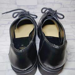 【極美品】ZARA 厚底 セミスクエア レザーシューズ 内羽根 黒 22.5の画像