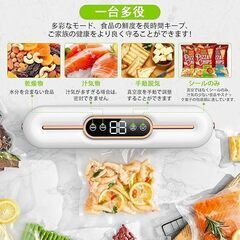 大特価⭐真空パック機 60Kpa強力脱気 乾湿両用フードシーラー 軽量コンパクトの画像
