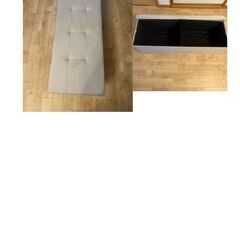 取引中　収納スツール 幅110cm ファブリック 折りたたみの画像