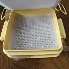 タッパーウェア　2段ランチBOX　すのこ2枚　ハンドル お弁当箱の画像