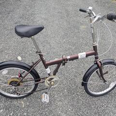 20インチ折り畳み自転車　6段ギア付き　軽整備済　乗って帰れます。の画像
