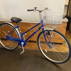 27インチ自転車　シングルギア　ブルー
