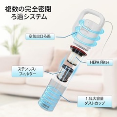 ✨掃除機 コード式 強力吸引 小型掃除機 一人暮らし 超軽量 静音 2wayの画像