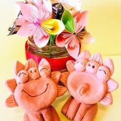 💐父の日💐おめでとう🎉㊗️ 
💐ハンドメイドフラワー＆ミニシーサー💐