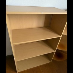ニトリ カラーボックス ブラウン 2個セット ワイドサイズ コーナー用の画像