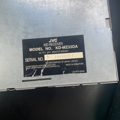 MDデッキ　JVC KD-MZ33DAの画像