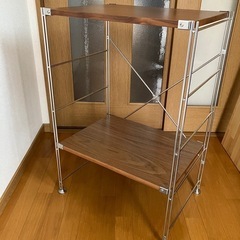無印 ステンレスユニットシェルフ 小 ウォールナット