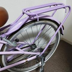 自転車　22インチ　パープルの画像
