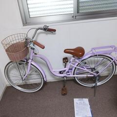 自転車　22インチ　パープル
