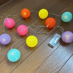 コットンボールライト　　10個　　ガーランド