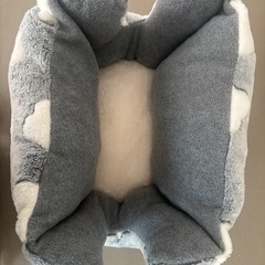 子猫用のバナナハウスと包み込みマットの画像