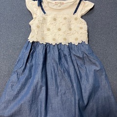 110cm花柄刺繍ワンピース