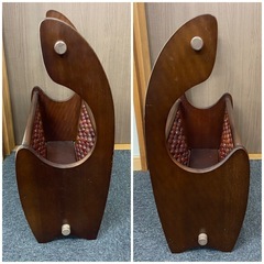 ブックスタンド　マガジンラック　木製　中古品　レトロ　の画像
