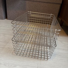 【2個セット】　無印良品　ステンレスワイヤーバスケット３　