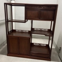 茶箪笥 茶棚 飾り棚 違い棚 キャビネット　サイドボード　和家具...