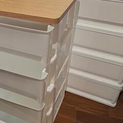 木目調天板チェスト (FD ライトブラウン) ニトリ 4棹の画像