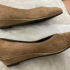 茶色パンプス 23.5cmの画像