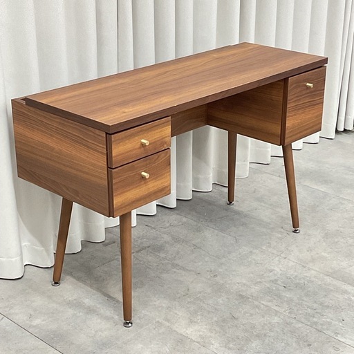 KE-30【新入荷　リサイクル品】LOWYA コンパクトデスク　ブラウン