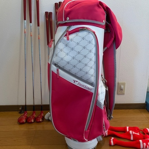 レディース　ゴルフクラブセット　キャディバックはほぼ新品　フルセット　ピンク