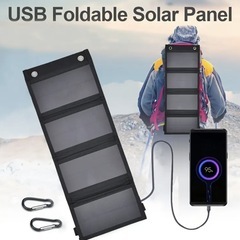 A⭐️新品・未使用⭐️ 折りたたみ式ソーラー充電パネル🟪ソーラー...