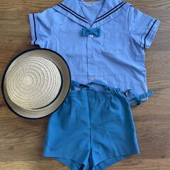 ［お譲りします］府中市天神町幼稚園　夏服制服　上下セット